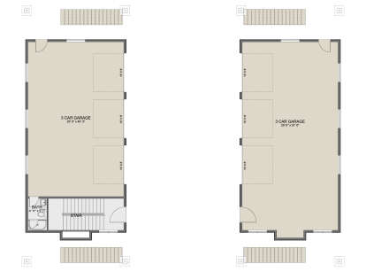 First Floor/Garage Floor for House Plan #2802-00481