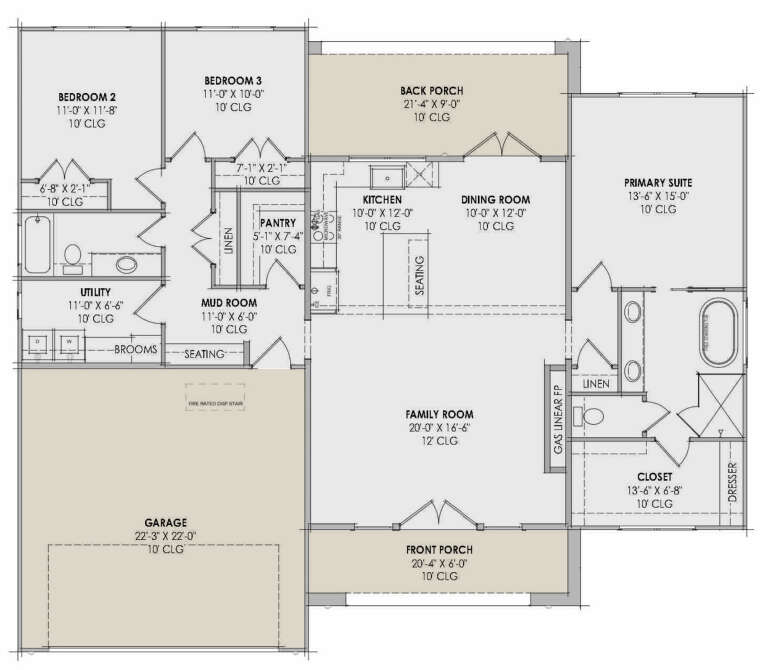 House Plan House Plan #34997 Drawing 1