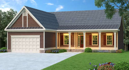 Southern House Plan #009-00018 Elevation Photo