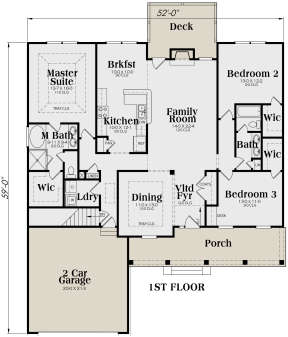 Main Floor for House Plan #009-00018