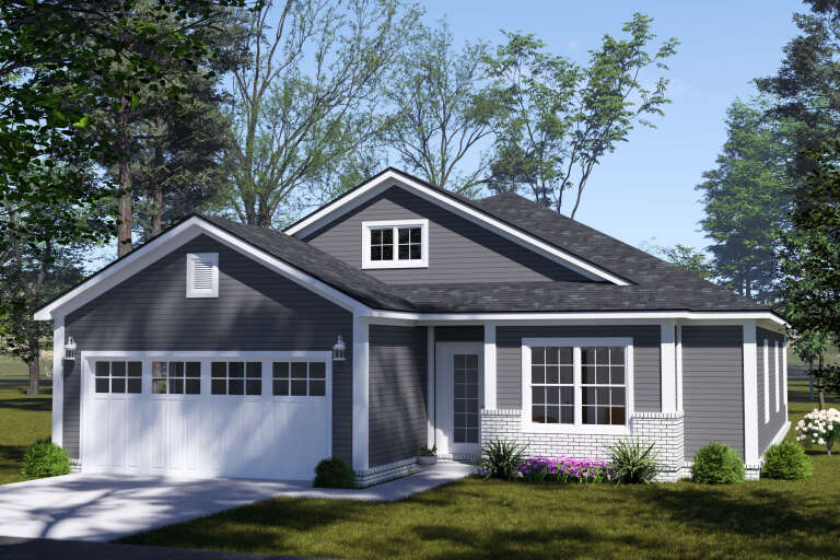 House Plan House Plan #35001 Angled Front Elevation