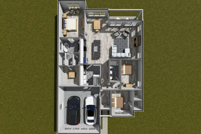 Overhead First Floor for House Plan #4848-00560