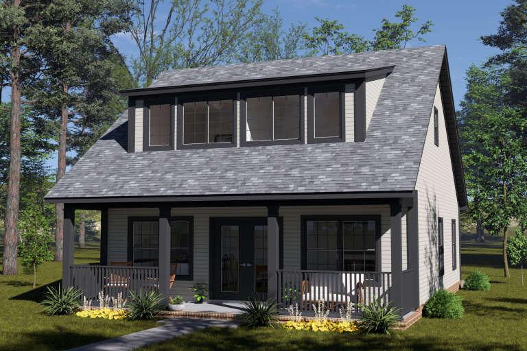 House Plan House Plan #35002 Angled Front Elevation