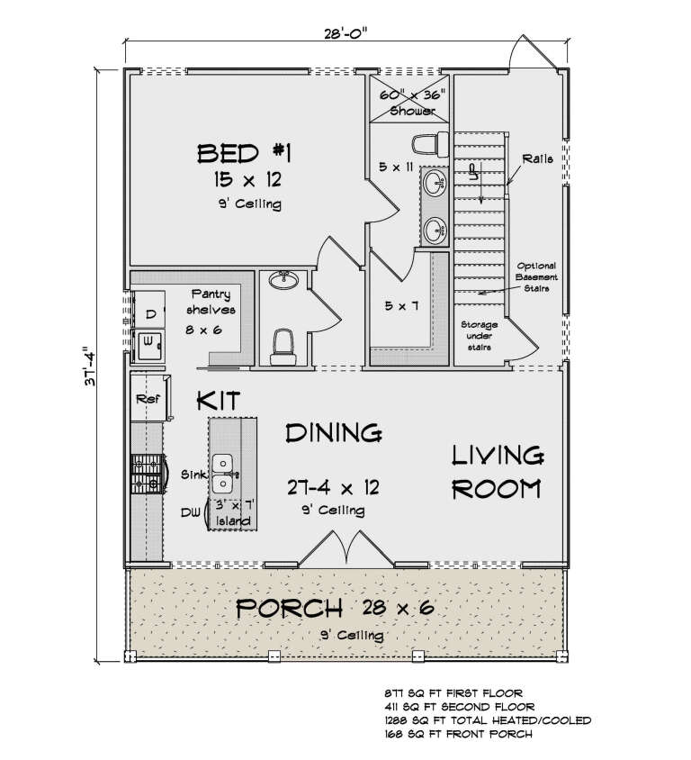 House Plan House Plan #35002 Drawing 1