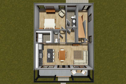 Overhead First Floor for House Plan #4848-00561