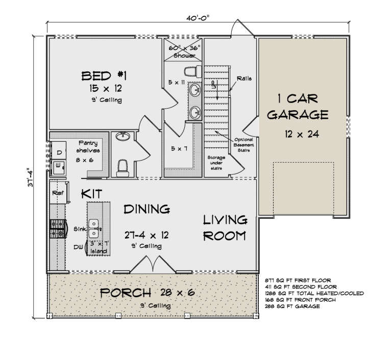House Plan House Plan #35003 Drawing 1