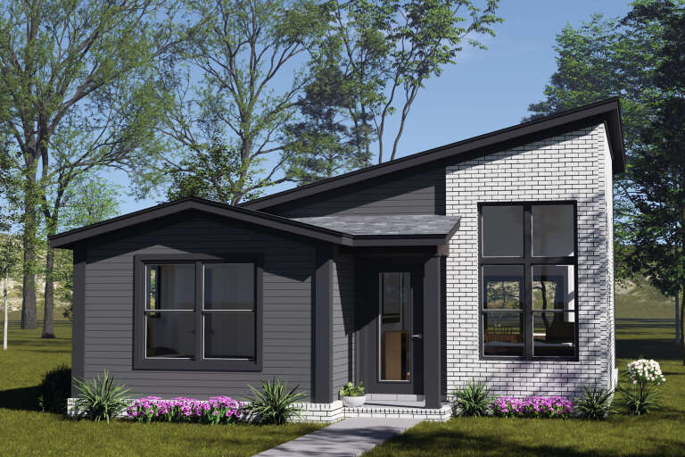 House Plan House Plan #35004 Angled Front Elevation