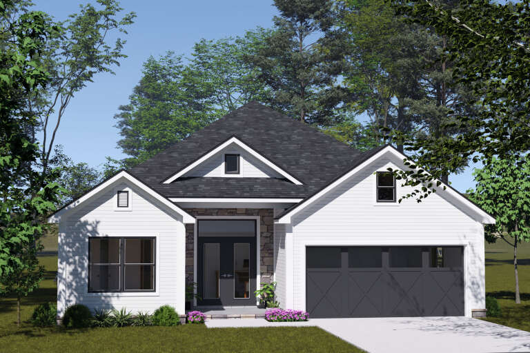 House Plan House Plan #35005 Angled Front Elevation