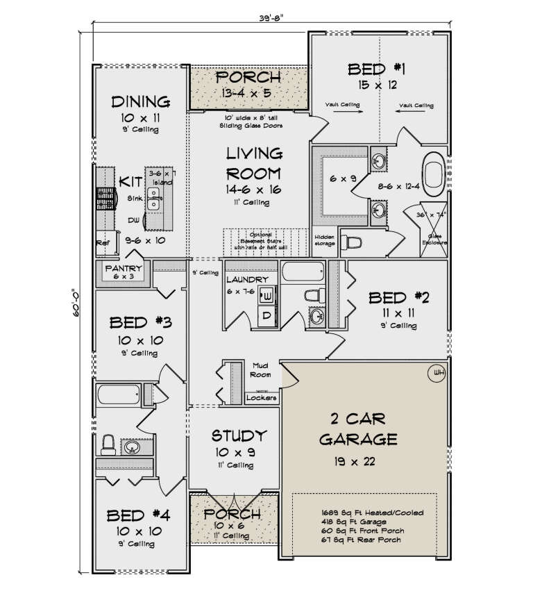 House Plan House Plan #35005 Drawing 1