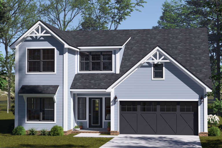 House Plan House Plan #35007 Angled Front Elevation