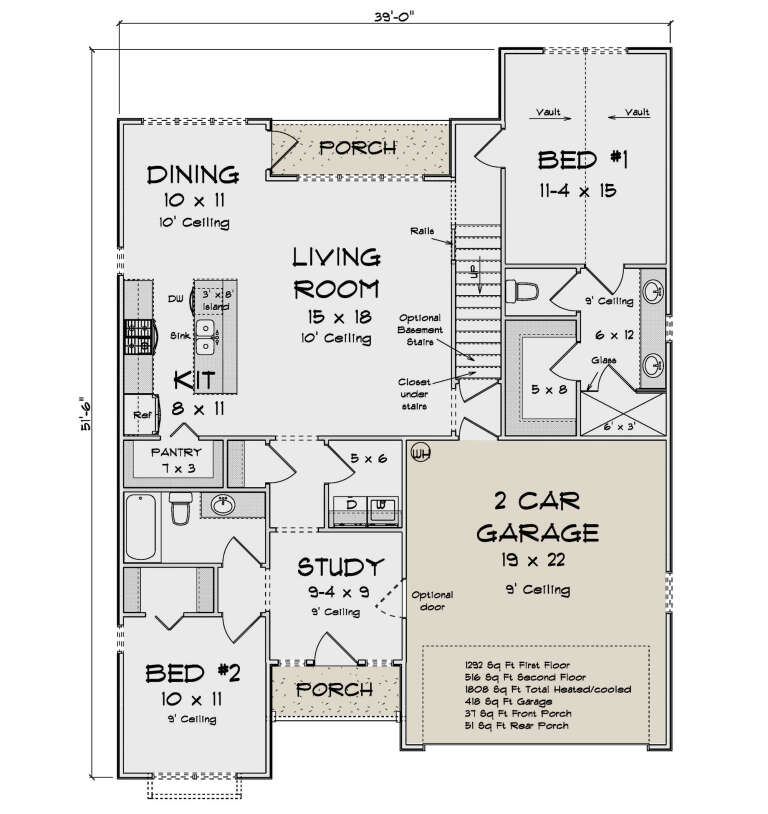 House Plan House Plan #35007 Drawing 1