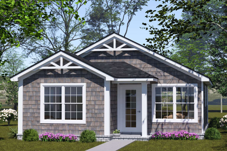 House Plan House Plan #35008 Angled Front Elevation