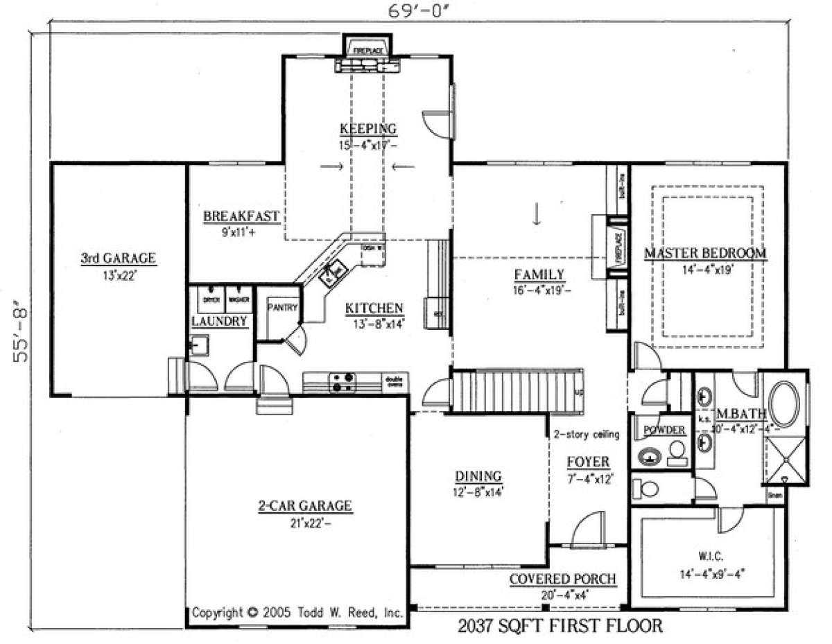 Floorplan 1 for House Plan #286-00020