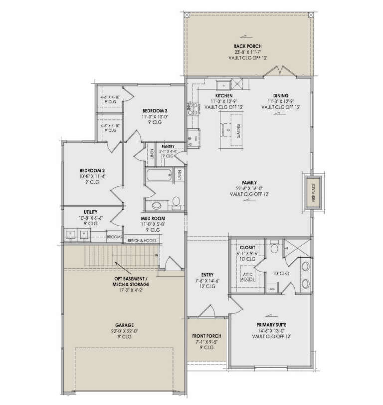 House Plan House Plan #35010 Drawing 1