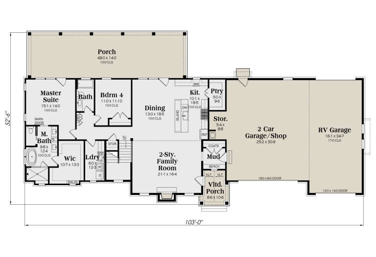 House Plan House Plan #35012 Drawing 1