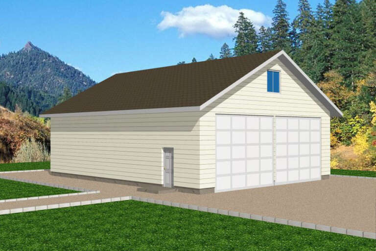 House Plan House Plan #35013 Angled Front Elevation