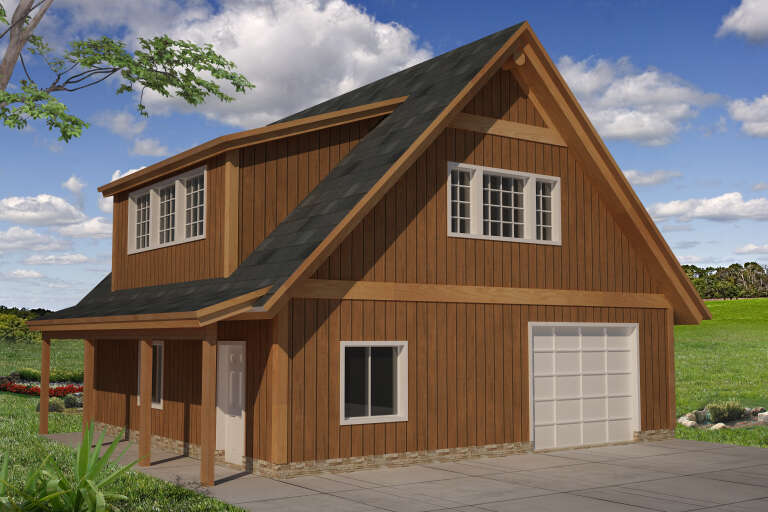 House Plan House Plan #35016 Angled Front Elevation