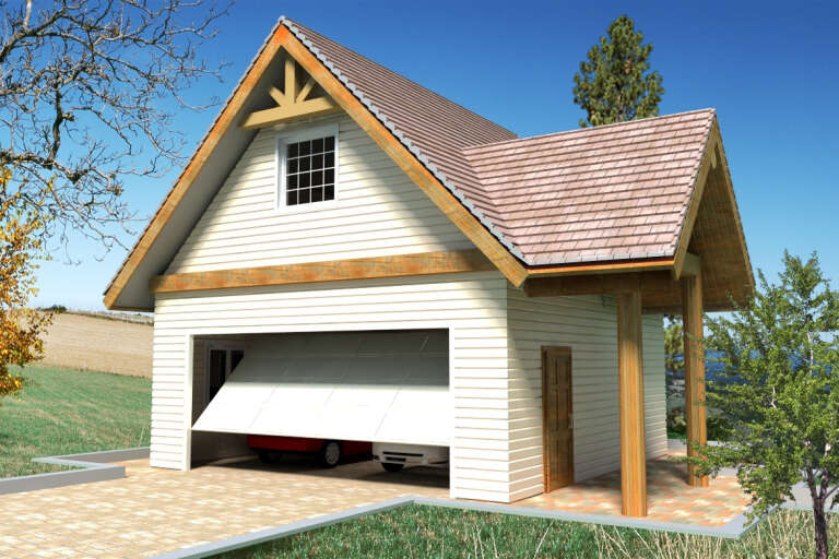 House Plan House Plan #35017 Angled Front Elevation