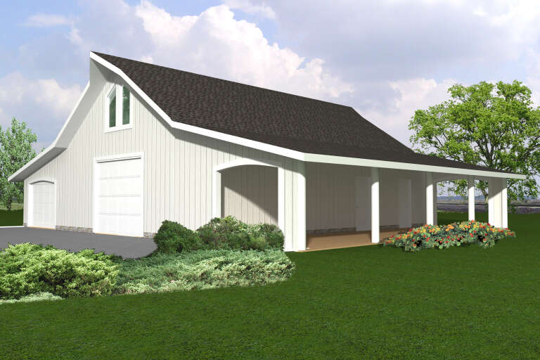 House Plan House Plan #35018 Angled Front Elevation