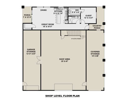 Garage Floor/First Floor for House Plan #039-00832