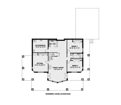 Basement for House Plan #039-00833