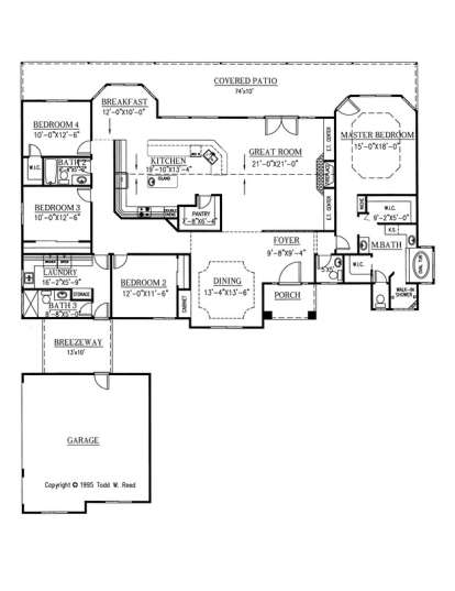Floorplan 1 for House Plan #286-00021