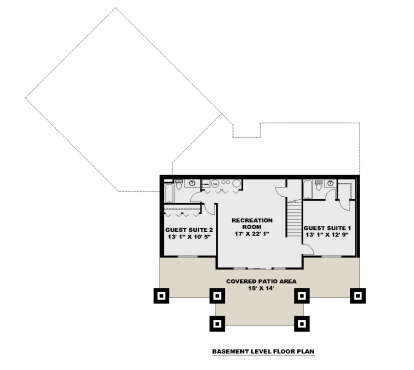 Basement for House Plan #039-00838