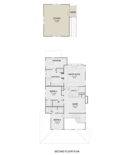 Second Floor for House Plan #5445-00550