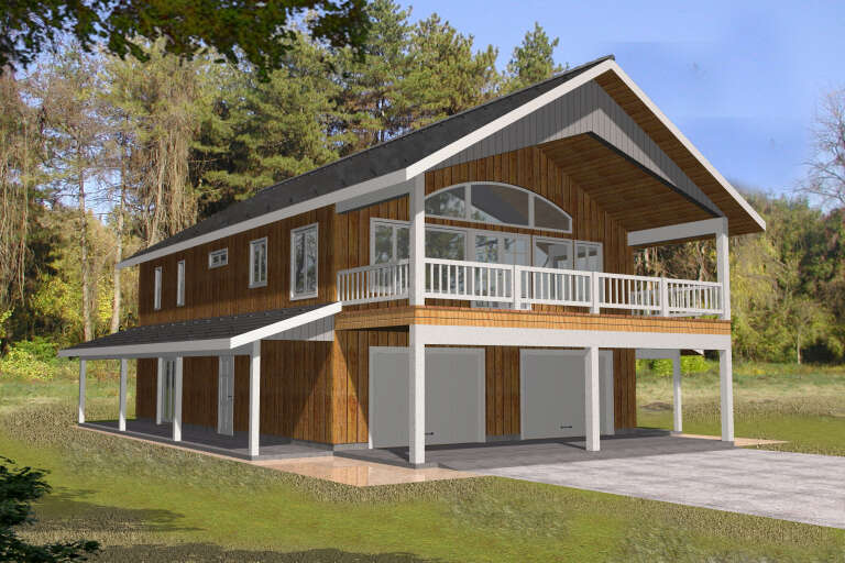 House Plan House Plan #35027 Angled Front Elevation