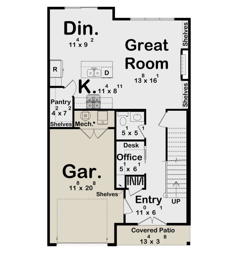 House Plan House Plan #35028 Drawing 1