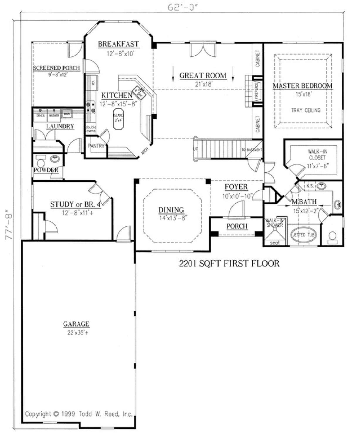 Floorplan 1 for House Plan #286-00022