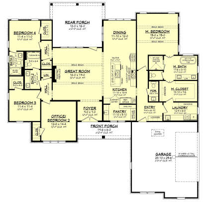 Main Floor  for House Plan #041-00420