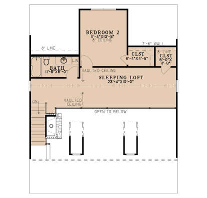 Second Floor for House Plan #8318-00457