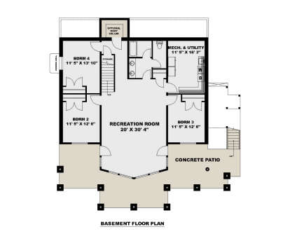 Basement  for House Plan #039-00840