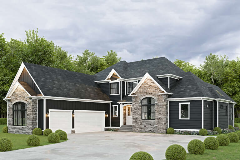 House Plan House Plan #35037 Angled Front Elevation