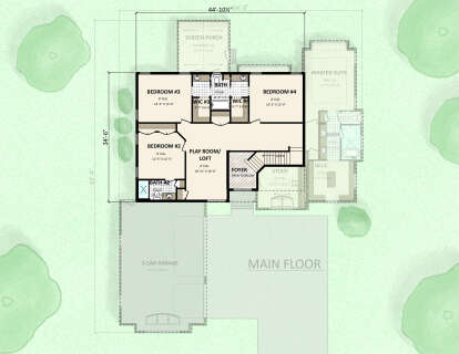 Second Floor for House Plan #1958-00063