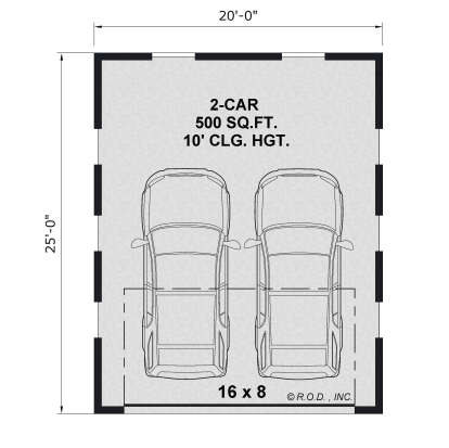 Garage Floor for House Plan #098-00694