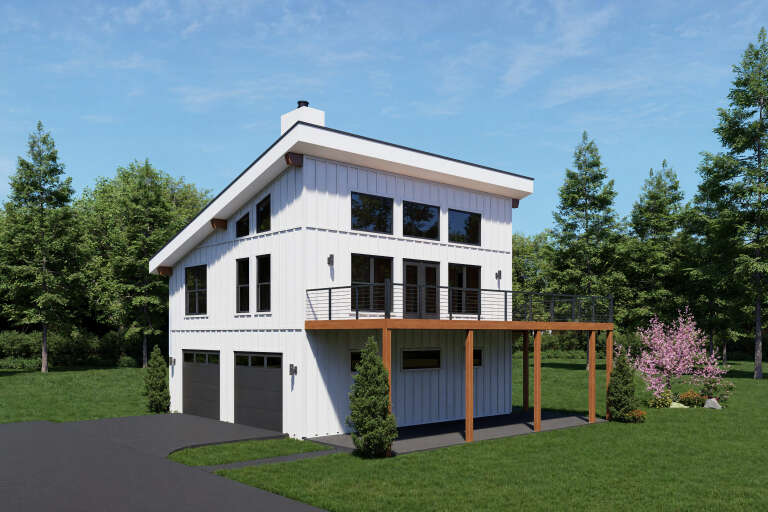 House Plan House Plan #35044 Angled Front Elevation 