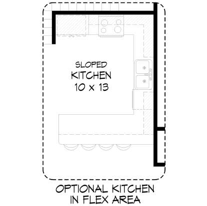 Optional Kitchen for House Plan #940-01413