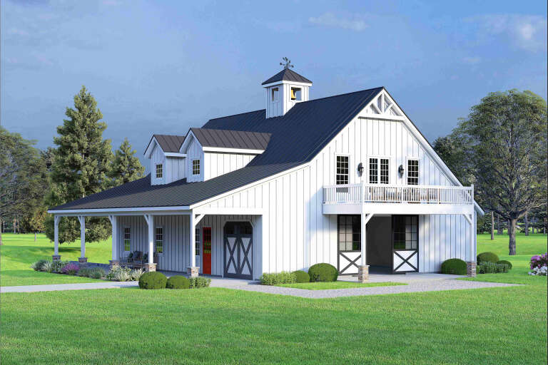 House Plan House Plan #35048 Angled Front Elevation 