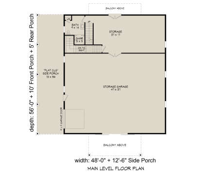 Garage Floor for House Plan #940-01414