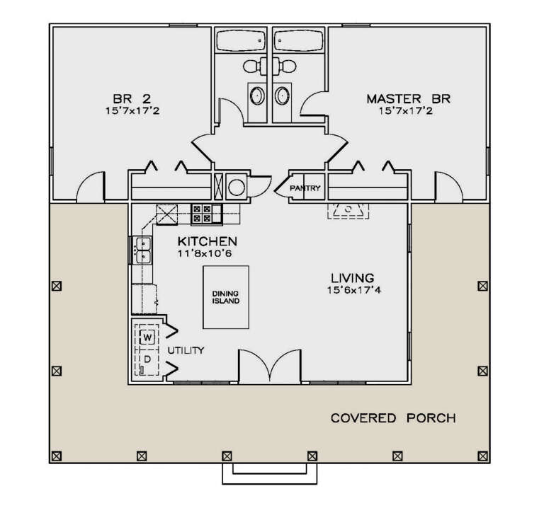 House Plan House Plan #35050 Drawing 1