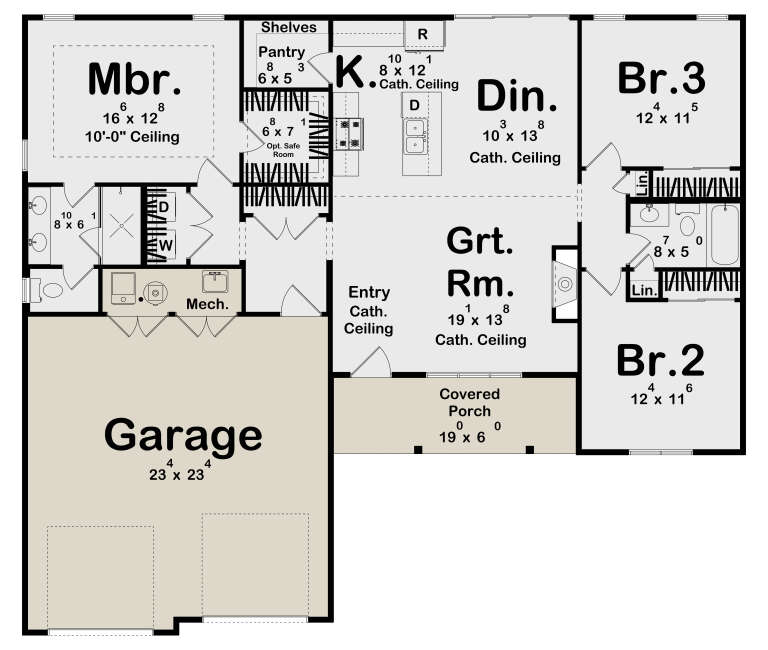 House Plan House Plan #35058 Drawing 1