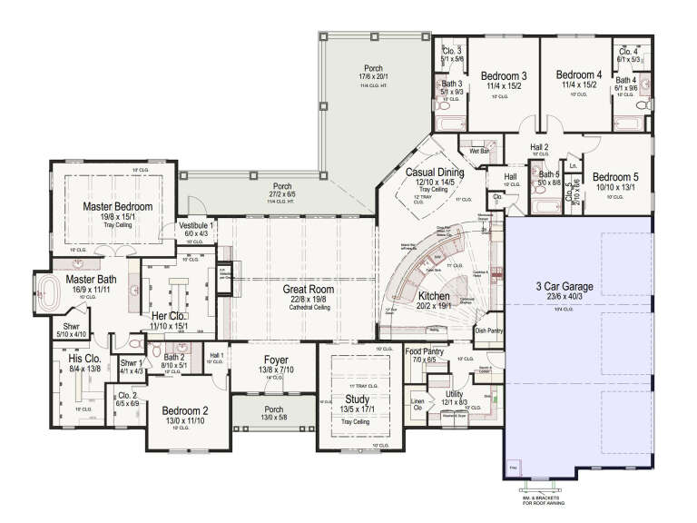 House Plan House Plan #35059 Drawing 1