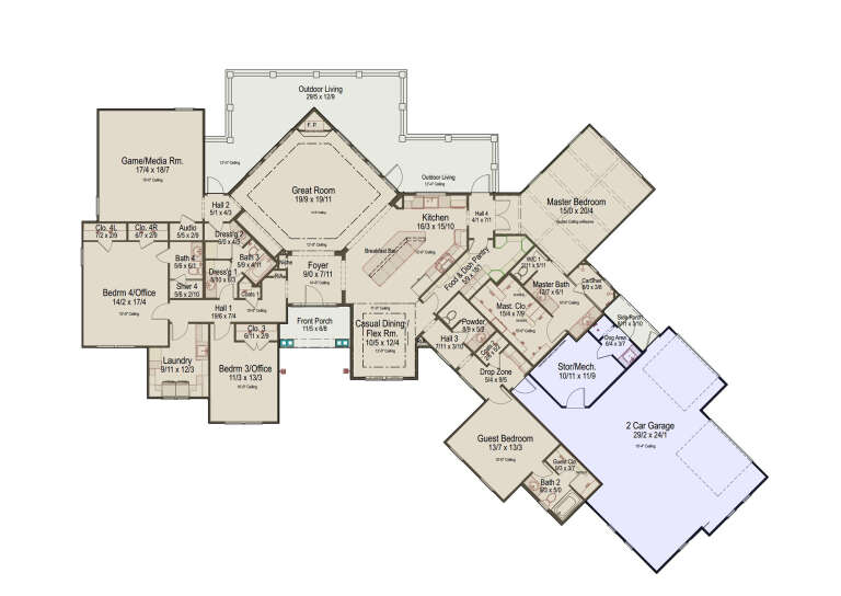 House Plan House Plan #35060 Drawing 1