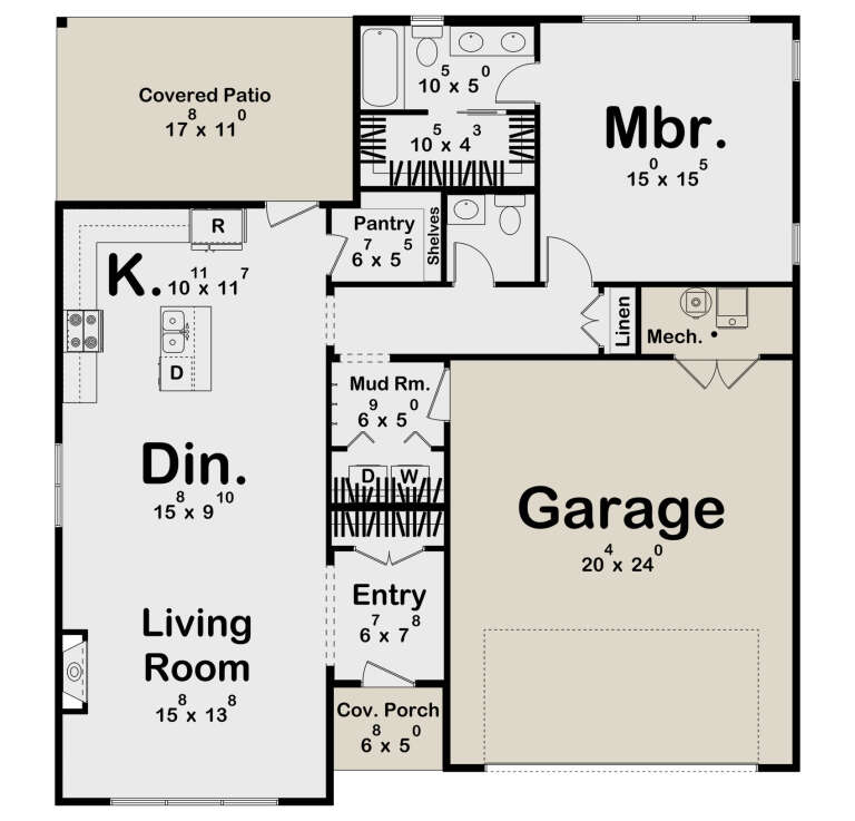 House Plan House Plan #35061 Drawing 1