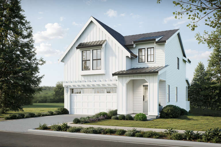 House Plan House Plan #35062 Angled Front Elevation 