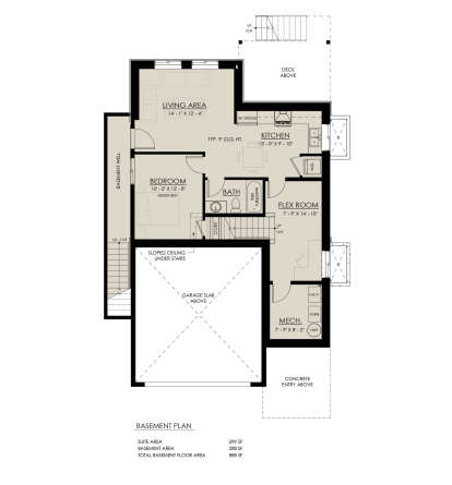 Basement for House Plan #8937-00121