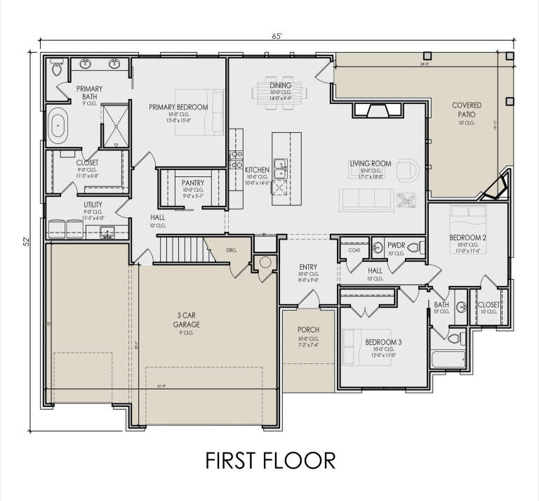 House Plan House Plan #35065 Drawing 1