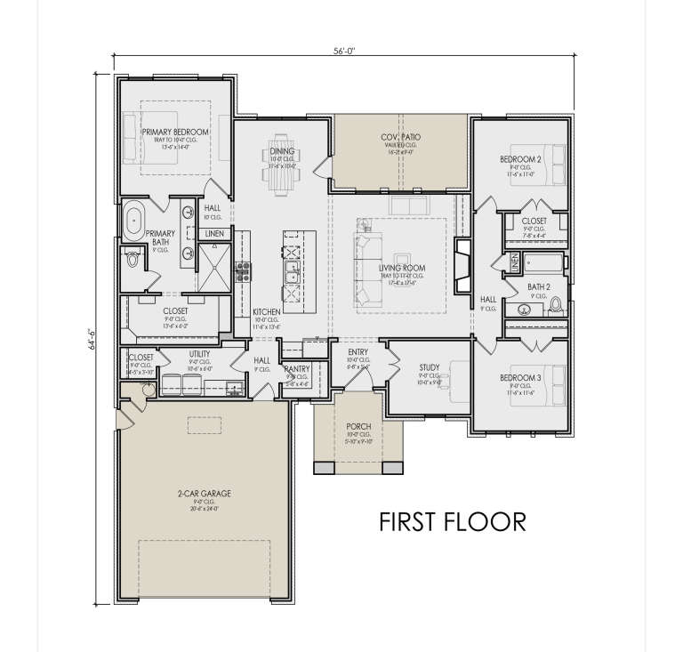 House Plan House Plan #35066 Drawing 1